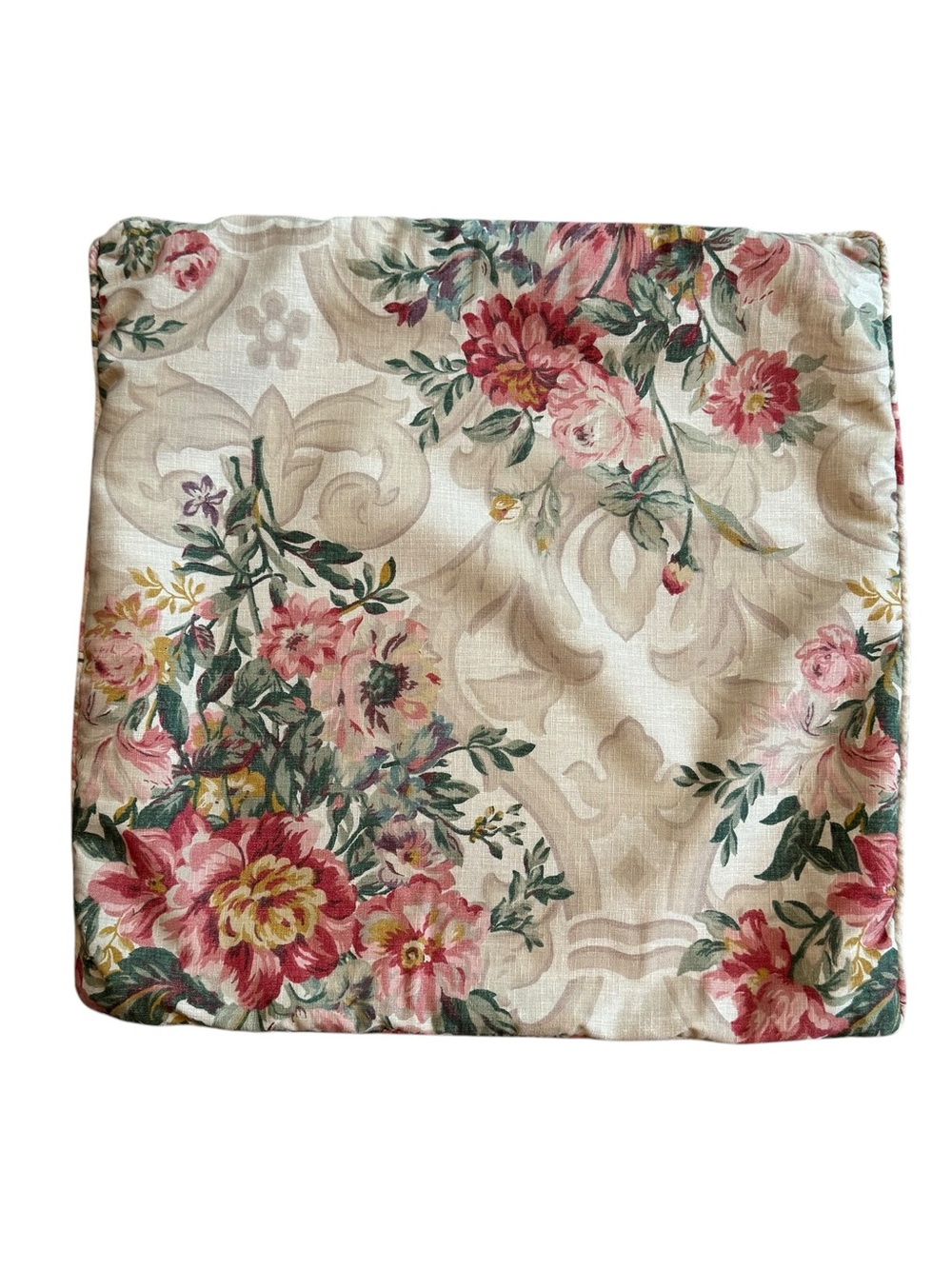 VTG Ralph Lauren Floral 21” Decorative Throw Pillow COVER ONLY Hydrangea READ